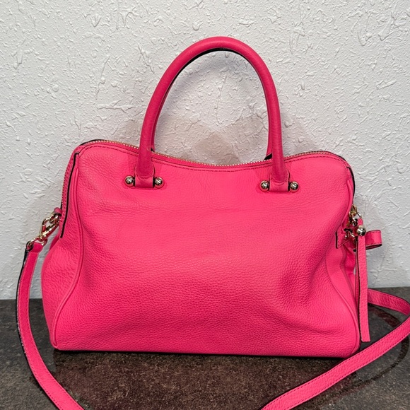 Kate Spade New York Audrey Charles Street Strawfroyo Pink Satchel Crossbody - Picture 4 of 16